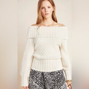 Anthropologie Margo Off The Shoulder Sweater, size Small